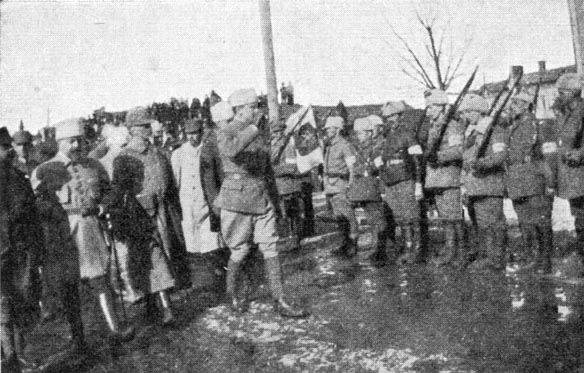 Mannerheim terevhtimss joukkoja 7.4.1918